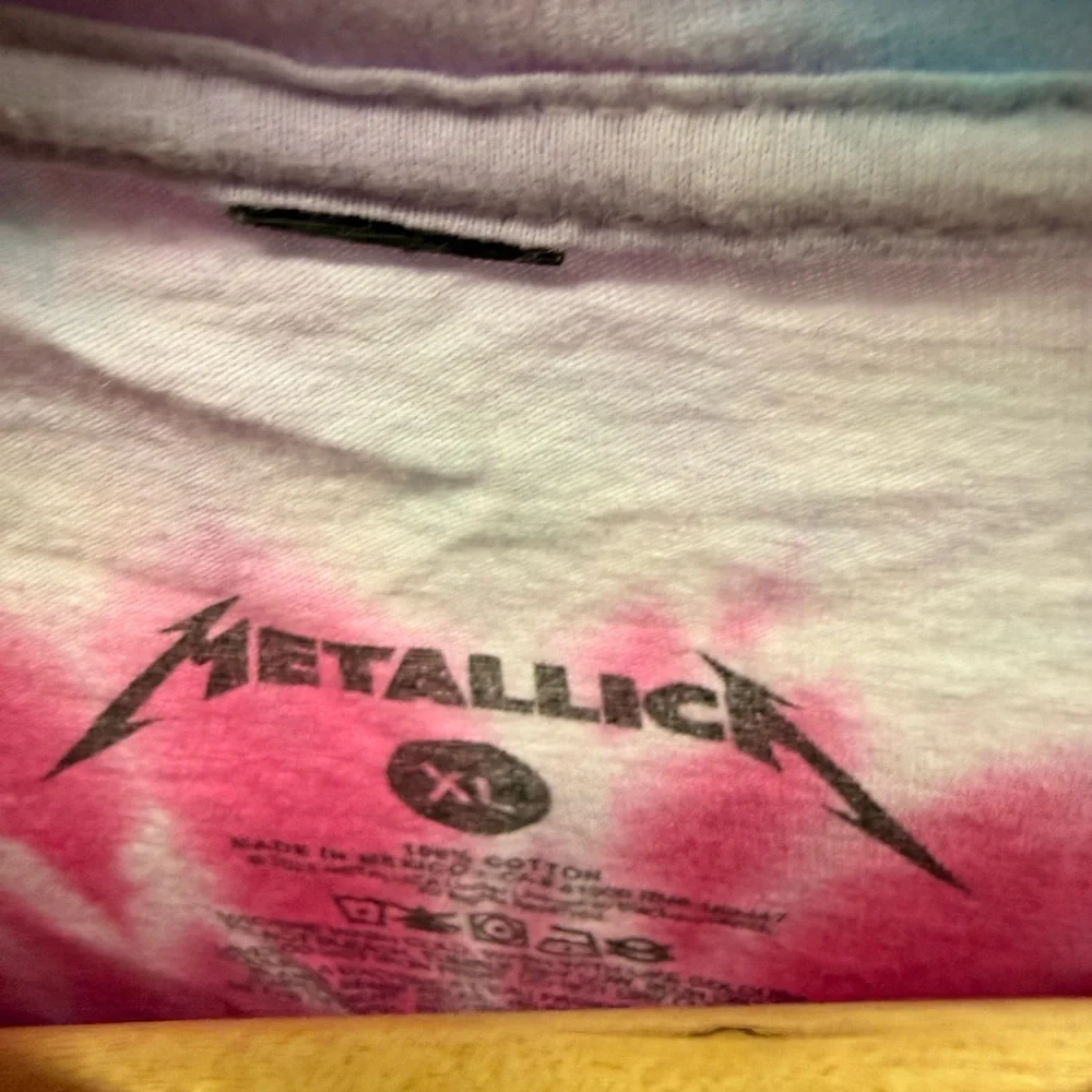 Metallica Tie-Dye Graphic Tee — Pink, Blue & Purple - Picture 2 of 4